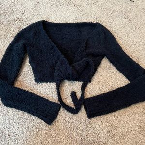 Skims Kim Kardashian cozy collection knit wrap top